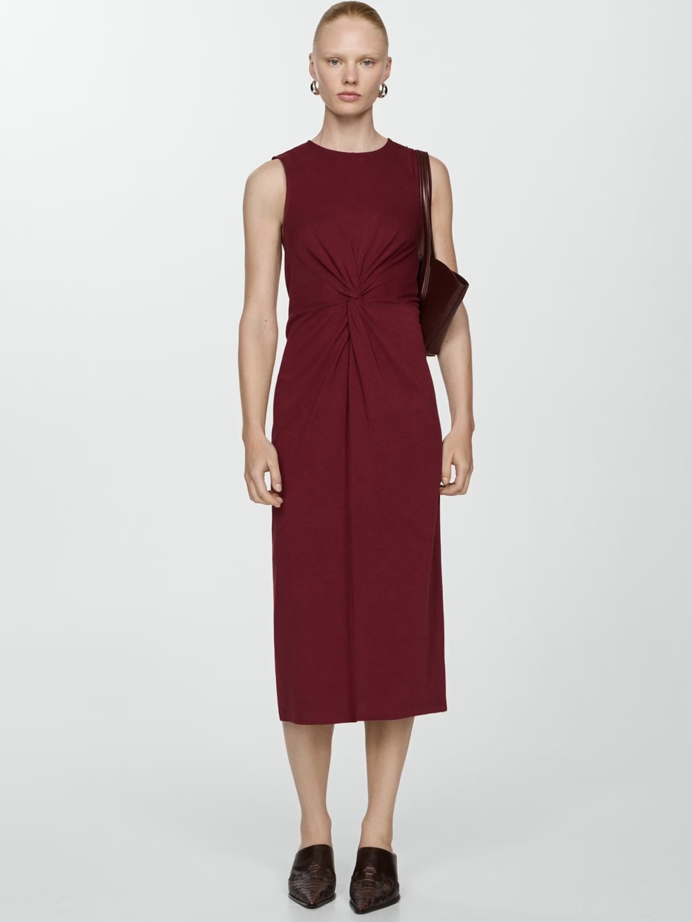 MANGO MIDI-DRESS WITH DRAPED DETAIL
SIZE US 8 / EUR L